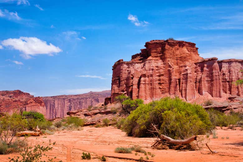 Cânion de pedra arenito de Talampaya