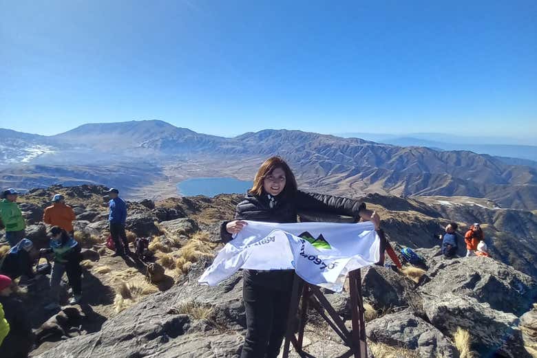 Una foto del recuerdo en la cima