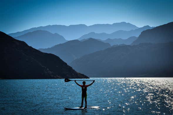 Curso de paddle surf en el Dique Punta Negra