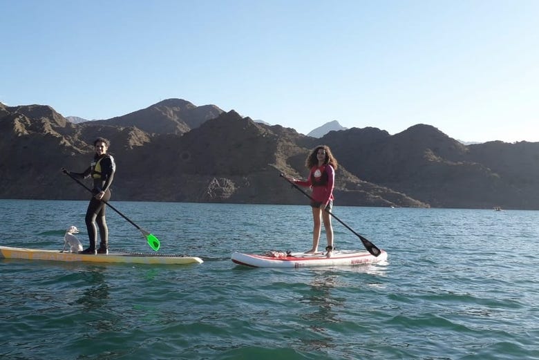 Durante o stand up paddle
