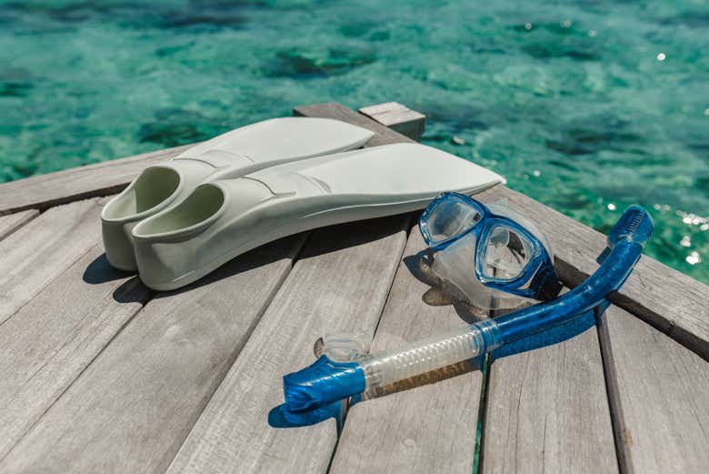 Equipamento de snorkel em Punta Negra