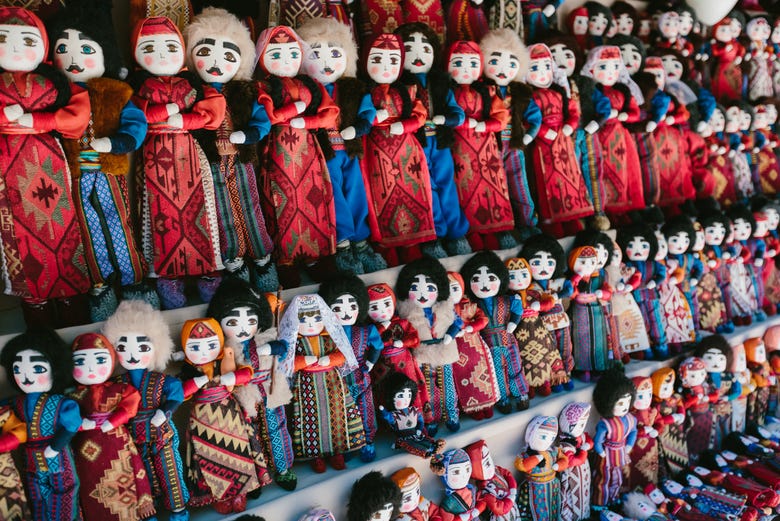 Armenian handicrafts at the Yerevan Vernissage market