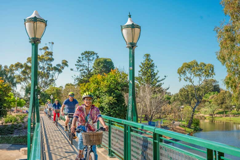 Passeando de bicicleta por Adelaide