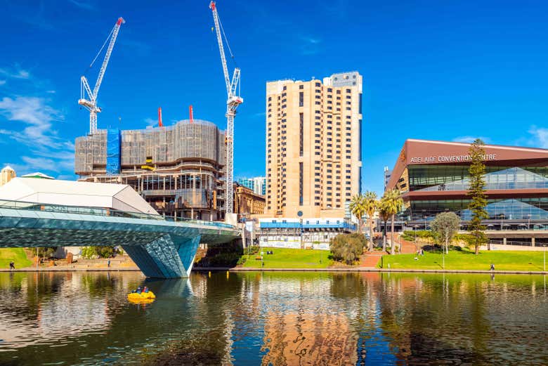 Enjoying the views of Adelaide