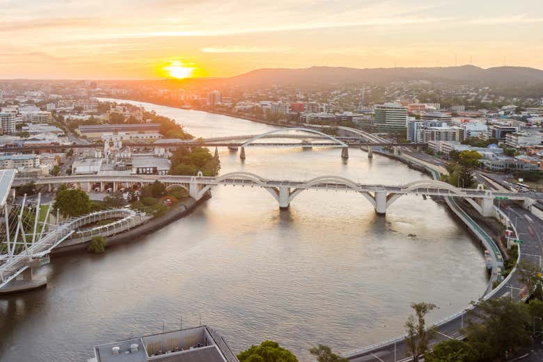 Vista panorâmica do rio Brisbane