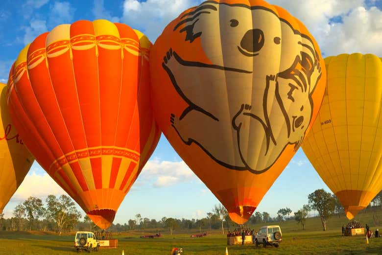 Balões para o passeio