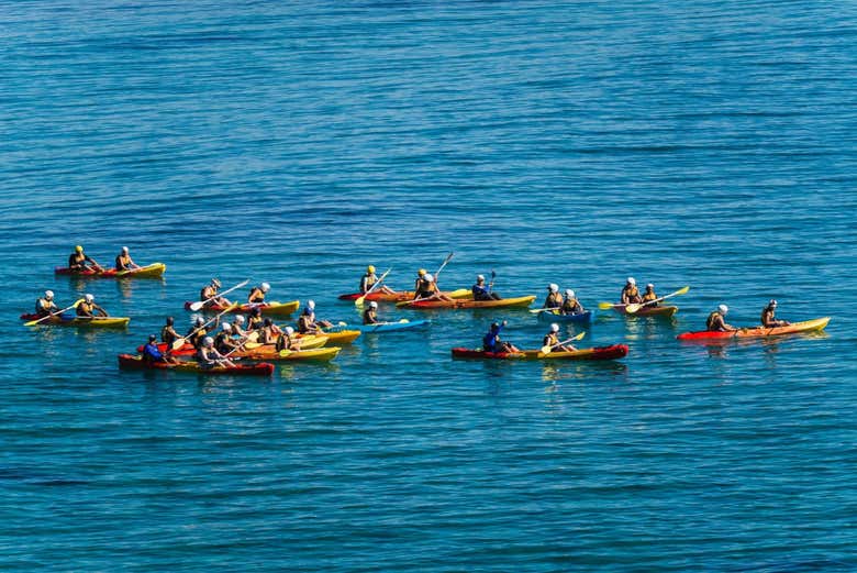 Durante o tour de caiaque