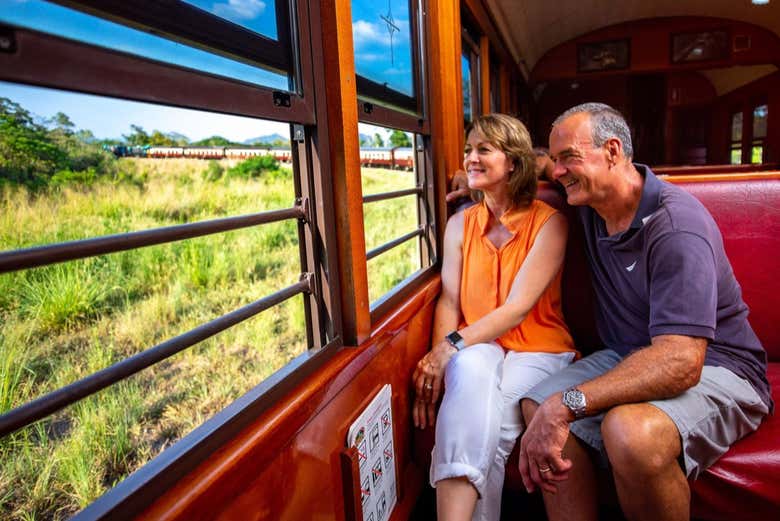 Viajando en el tren panorámico