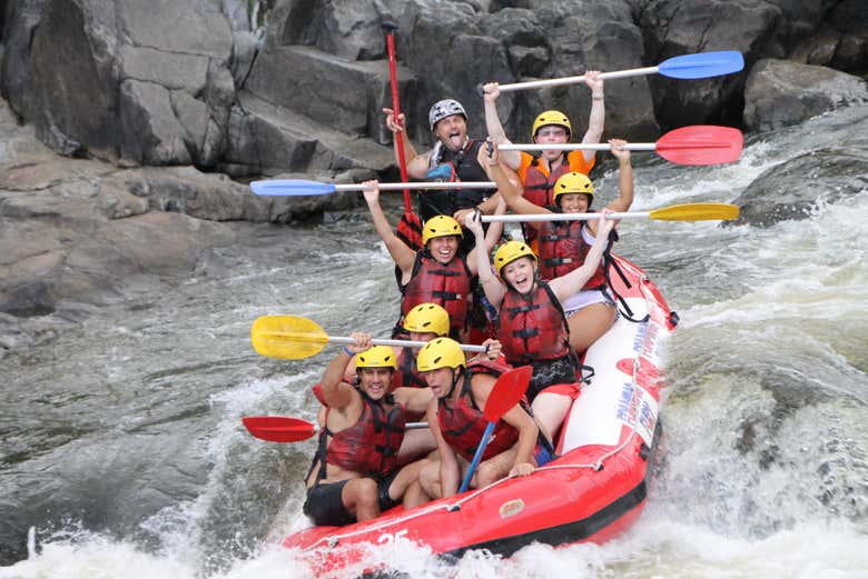 White water rafting with friends