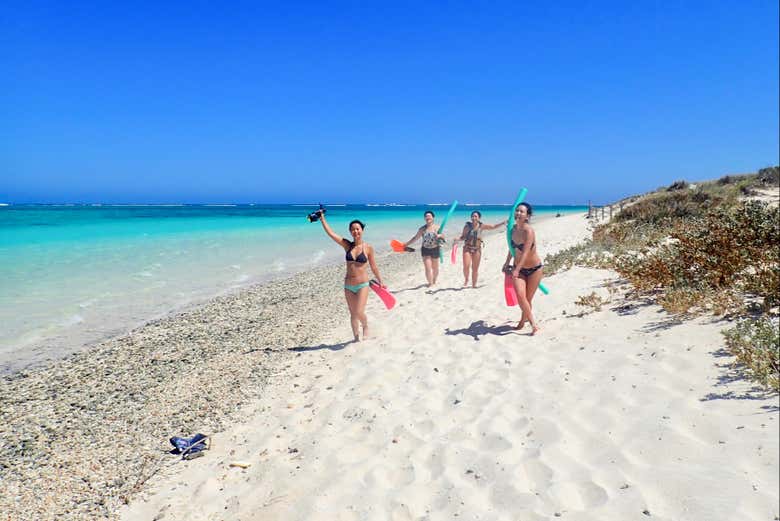 Tudo preparado para fazer snorkel!