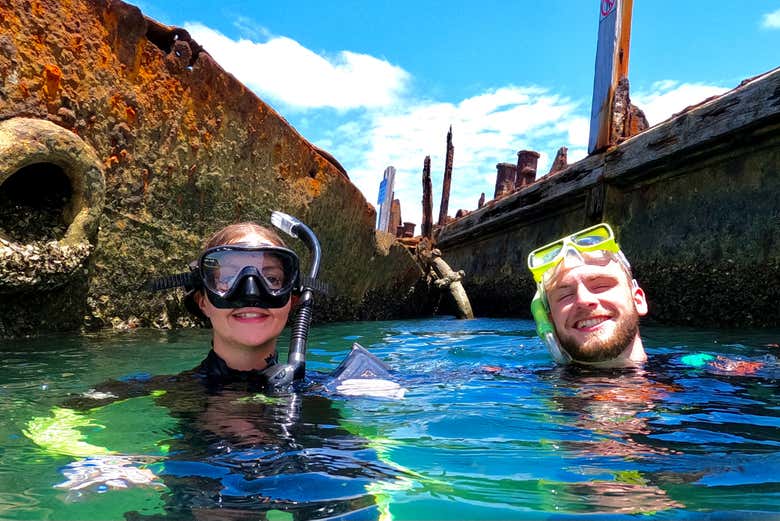 Snorkeling around Tangalooma Shipwrecks