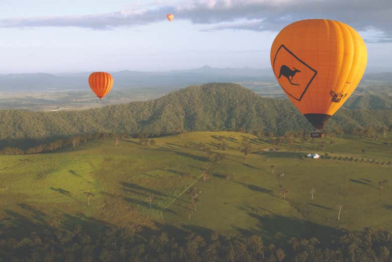 Durante el paseo en globo por Gold Coast