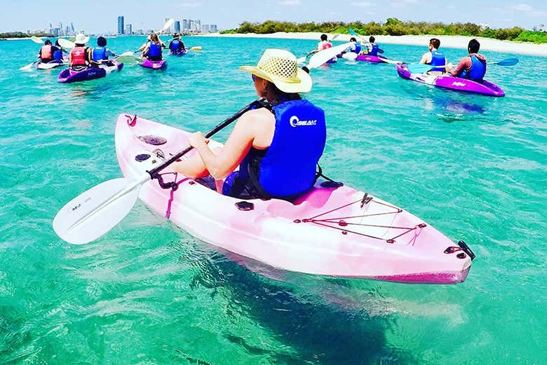 Pendant la balade en kayak