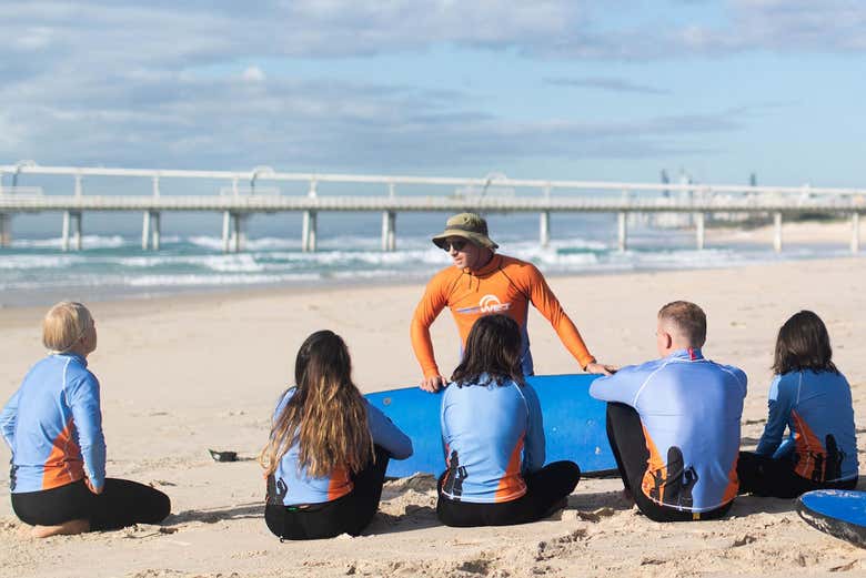 Moniteur de la classe de surf 