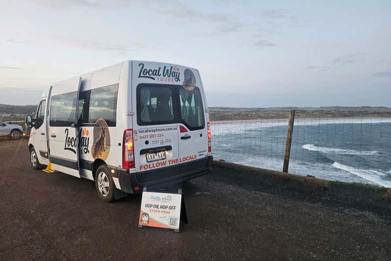 Una de las paradas del autobús turístico de la Isla Phillip