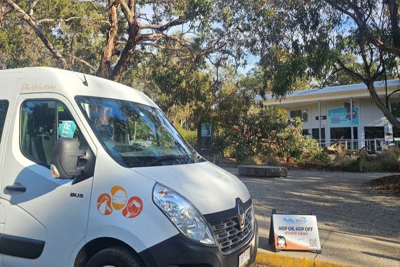 Autobús que utilizaremos durante la ruta por la Isla Phillip