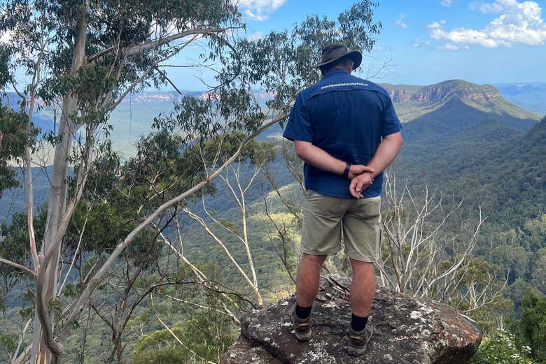 Contemplando as Blue Mountains