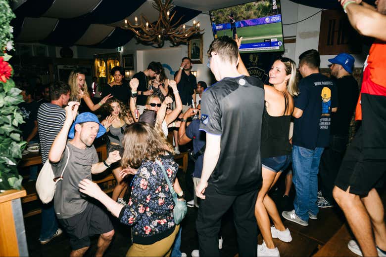 Durante il Pub Crawl di Melbourne