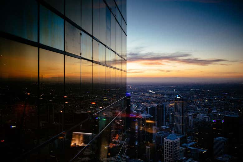 Melbourne Skydeck al atardecer