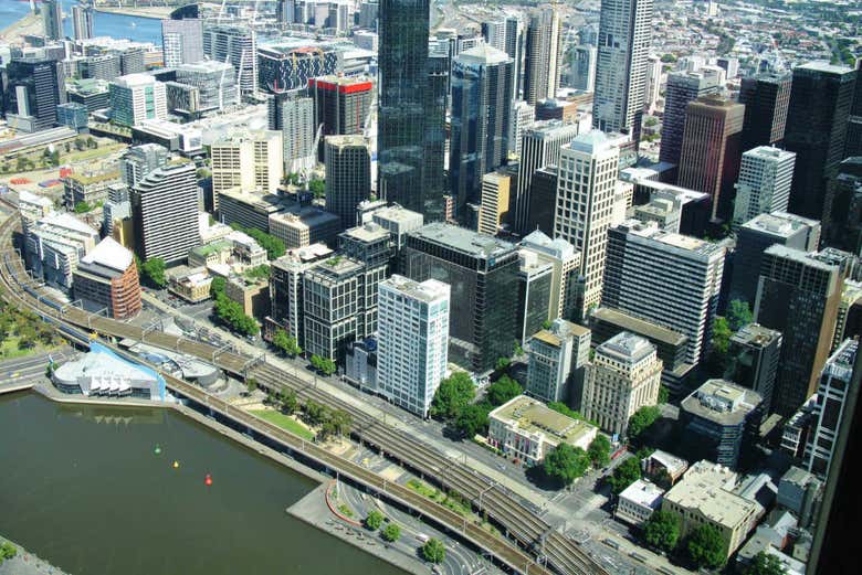 Viste dal belvedere del Melbourne Skydeck