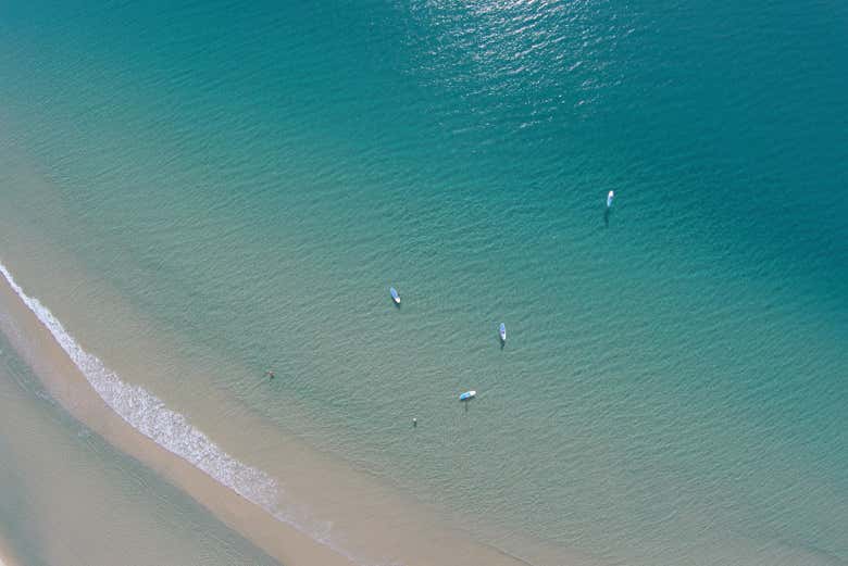 La spiaggia vista dall'alto