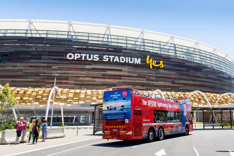 Desfrutando do tour de ônibus turístico de Perth
