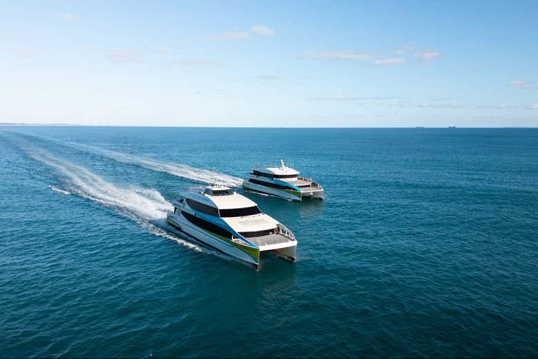 Ferries a caminho da Rottnest Island