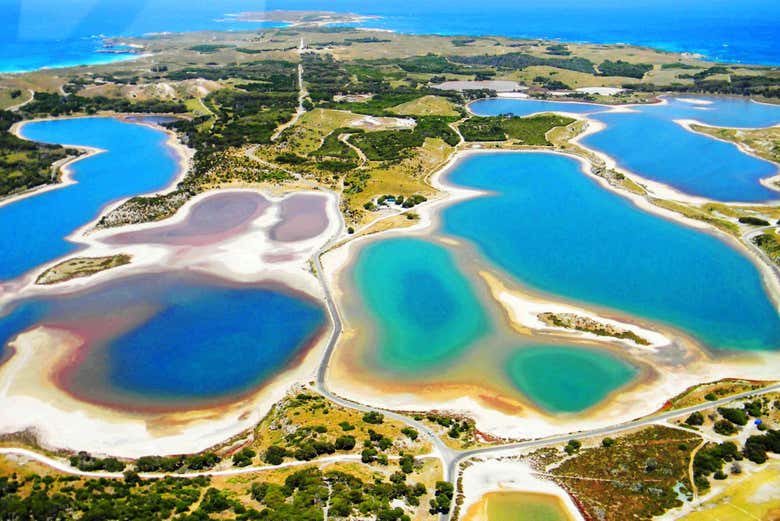 Vista aérea das salinas