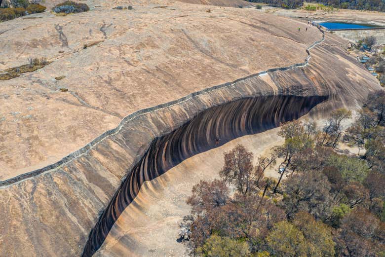 Vista aérea de Wave Rock