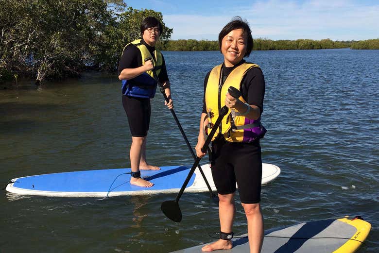 Paddle surf