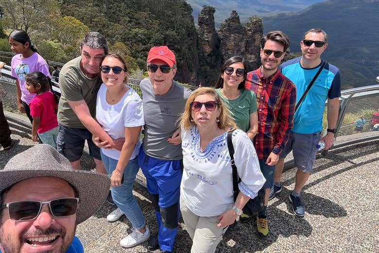 Disfrutando de la excursión a las Montañas Azules