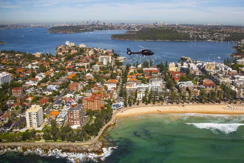 La costa de Sídney desde el aire