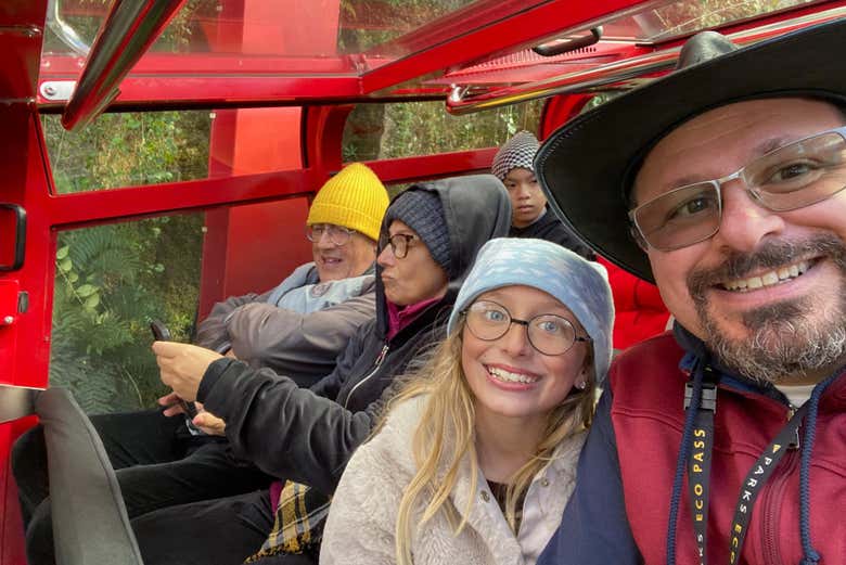 Selfie con el guía durante el recorrido