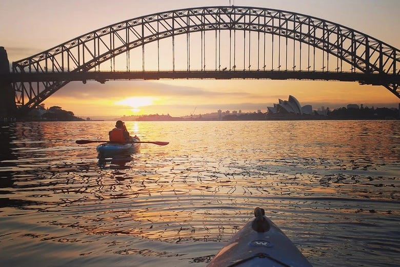 Kayaking at dawn
