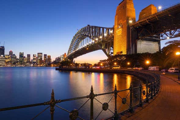 Tour noturno de ônibus panorâmico por Sydney