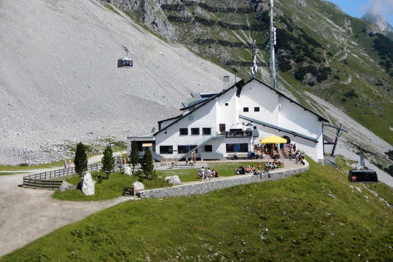 Una de las paradas del teleférico de Nordkette