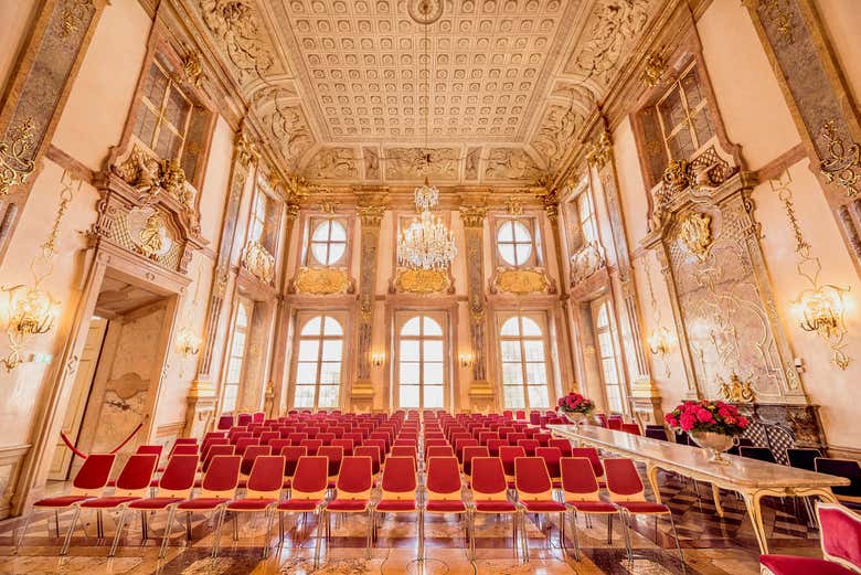 Concert seating in the marble hall