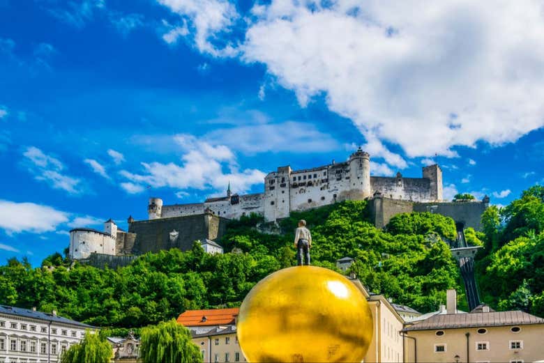 See the golden sphere in the centre of Salzburg