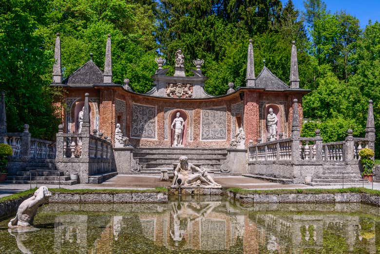 El agua es un elemento fundamental del Palacio de Hellbrunn
