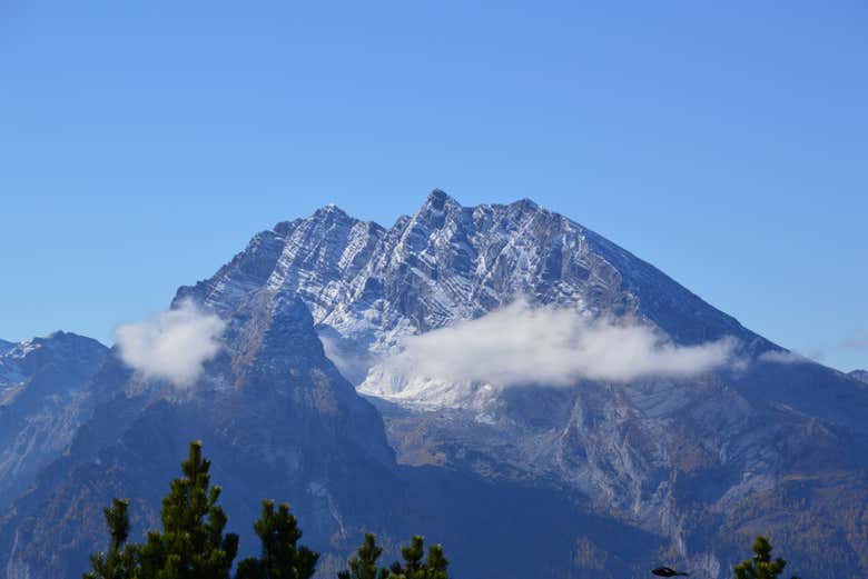 Contemplando il monte Watzmann dal Nido dell'Aquila