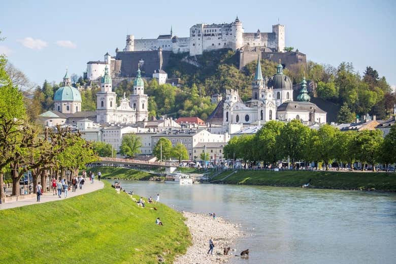 Enjoying the cruise along the Salzach River