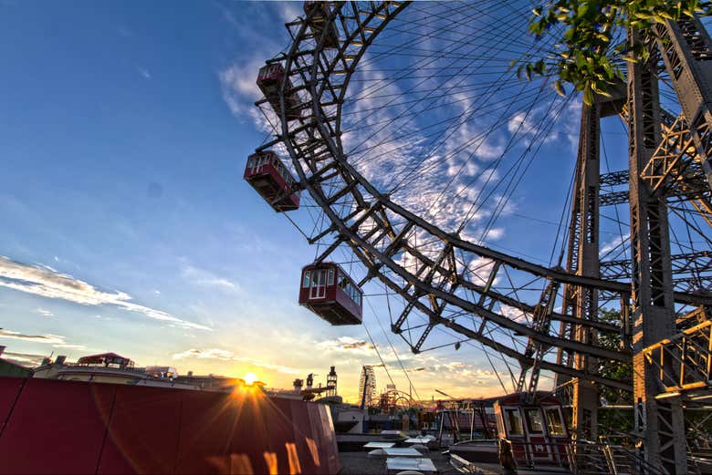 Noria del Prater al atardecer