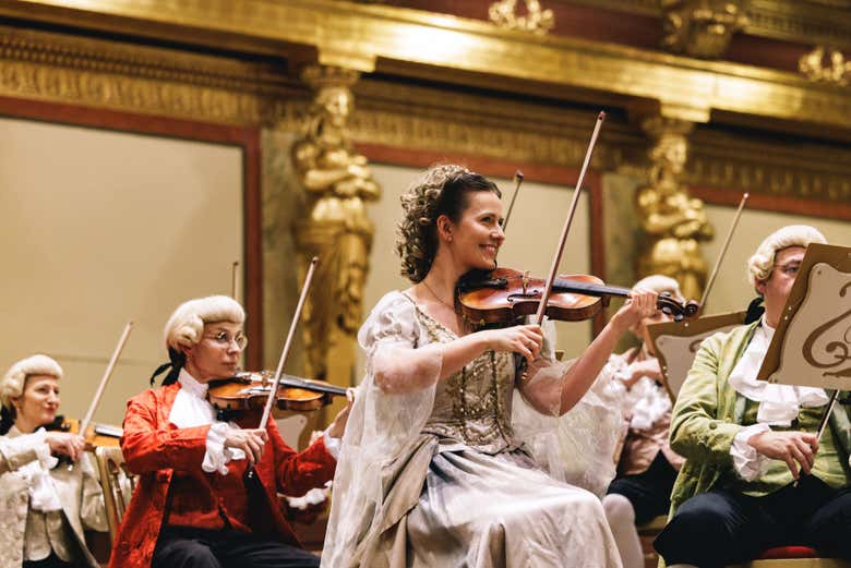 Músicos en el Musikverein