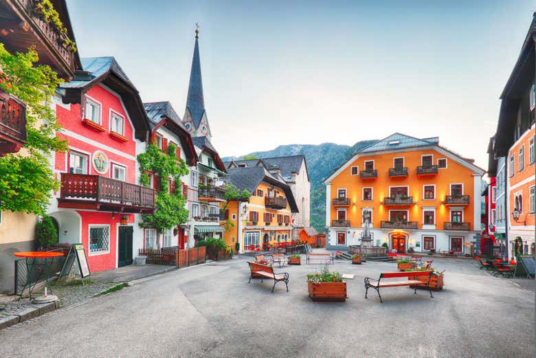 Disfrutando de la visita guiada por Hallstatt