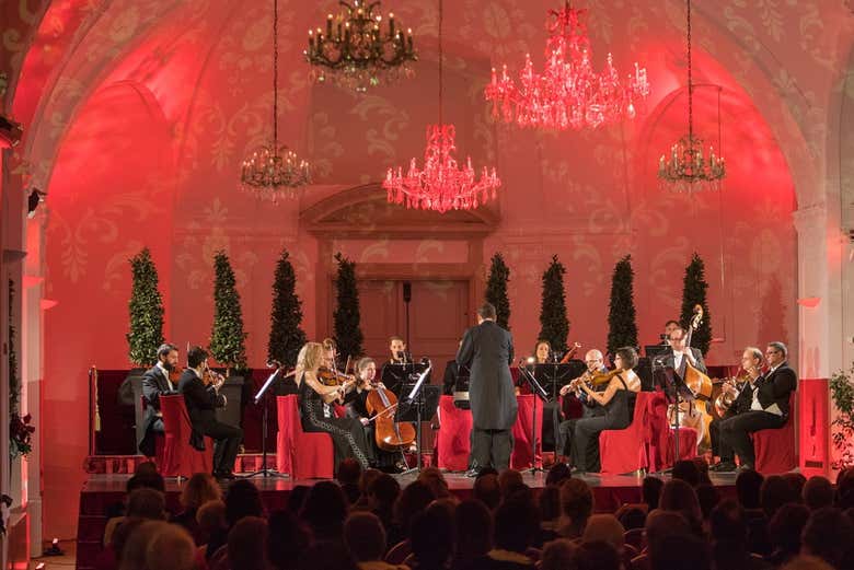 Durante el concierto de ópera