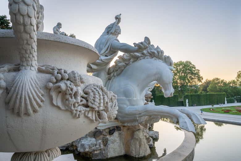 Fontana nei giardini del palazzo Schönbrunn