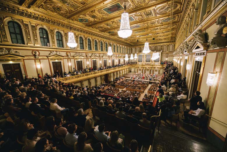 Vista panorámica del Musikverein durante un concierto