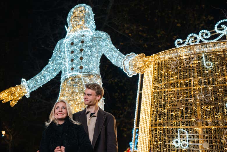 Las luces que iluminan los Jardines del Palacio de Schönbrunn