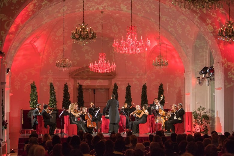 Músicos del concierto del Palacio Schönbrunn
