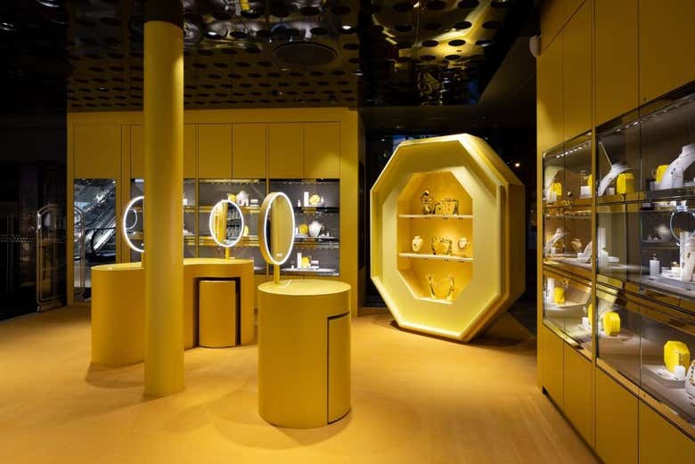 Jewels on display at the Swarovski House